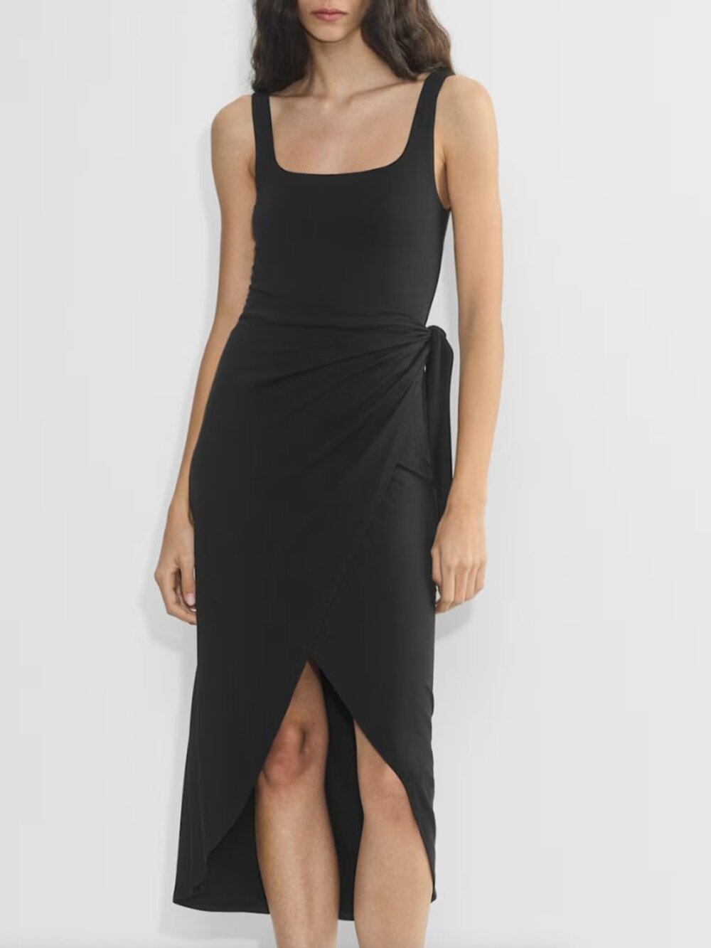 Wilfred Saturn Midi Dress - Drapey midi resort wrap dress